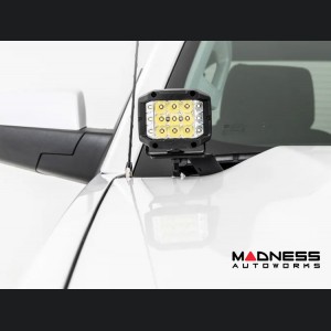 Chevrolet Silverado 1500 Lighting Upgrade - Ditch Light LED Mount w/ Black Series with Amber DRL